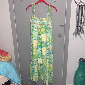 Lilly Pulitzer Maxi Long Green Dress Size Small
